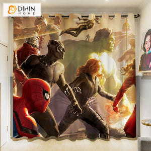 DIHINHOME Home Textile 3D Printed Curtain DIHIN HOME 3D Cartoon Printed High Blackout Curtains,Window Curtains Grommet Curtain For Living Room,1 Panel Included,DH045