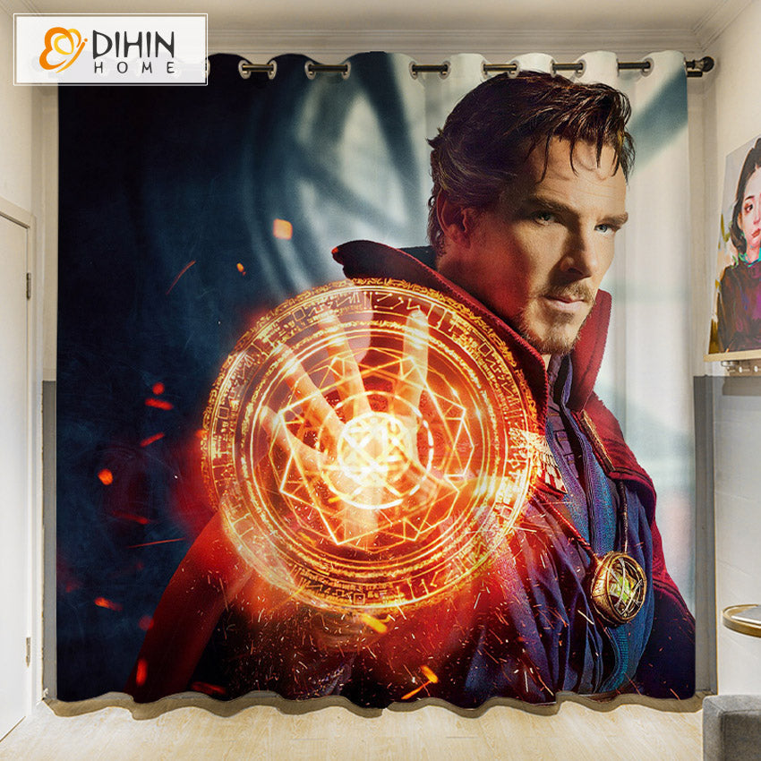 DIHINHOME Home Textile 3D Printed Curtain DIHIN HOME 3D Cartoon Printed High Blackout Curtains,Window Curtains Grommet Curtain For Living Room,1 Panel Included,DH047