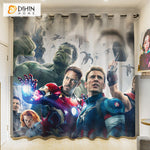 DIHINHOME Home Textile 3D Printed Curtain DIHIN HOME 3D Cartoon Printed High Blackout Curtains,Window Curtains Grommet Curtain For Living Room,1 Panel Included,DH049