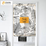 DIHIN HOME Enjoy Moment Printed Japanese Noren Doorway Curtain Tapestry,Cotton Linen,Door Way Curtain Door Hanging Tapestry,33.5''Wx59''L,1 Panel