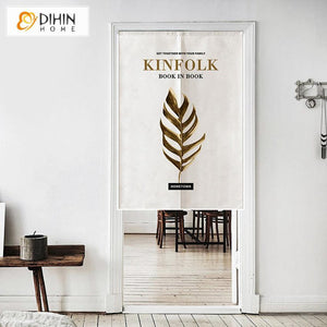 DIHIN HOME Kinfolk Printed Japanese Noren Doorway Curtain Tapestry,Cotton Linen,Door Way Curtain Door Hanging Tapestry,33.5''Wx59''L,1 Panel