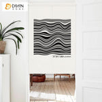 DIHIN HOME Modern Abstract Lines Printed Japanese Noren Doorway Curtain Tapestry,Cotton Linen,Door Way Curtain Door Hanging Tapestry,33.5''Wx59''L,1 Panel
