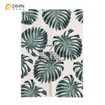 DIHIN HOME Tropical Green Leaves Printed Japanese Noren Doorway Curtain Tapestry,Cotton Linen,Door Way Curtain Door Hanging Tapestry,33.5''Wx59''L,1 Panel