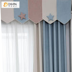 DIHIN HOME Cartoon Striped Curtain High Quality Valance ,Blackout Curtains Grommet Window Curtain for Living Room ,52x84-inch,1 Panel