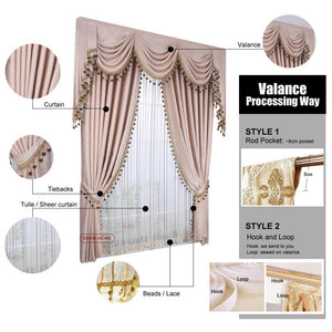 DIHINHOME Home Textile European Curtain DIHIN HOME Customize Modern Jacquard Blackout Curtains Window Drapes