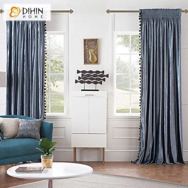 Valance and Blackout Curtain Sheer Window Curtain for Living Room –  DIHINHOME Home Textile