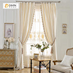 DIHINHOME Home Textile European Curtain DIHIN HOME Elegant Solid White，Blackout Curtains Grommet Window Curtain for Living Room ,52x84-inch,1 Panel