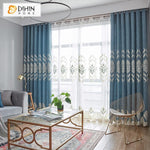 DIHINHOME Home Textile European Curtain DIHIN HOME Euroean Embroidered Curtain ,Blackout Curtains Grommet Window Curtain for Living Room ,52x84-inch,1 Panel