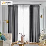 DIHINHOME Home Textile European Curtain DIHIN HOME Euroeapn Luxury Grey Velvet,Blackout Grommet Window Curtain for Living Room ,52x63-inch,1 Panel