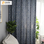 DIHINHOME Home Textile European Curtain DIHIN HOME European Blue Color Jacquard Curtains,Grommet Window Curtain for Living Room ,52x63-inch,1 Panel