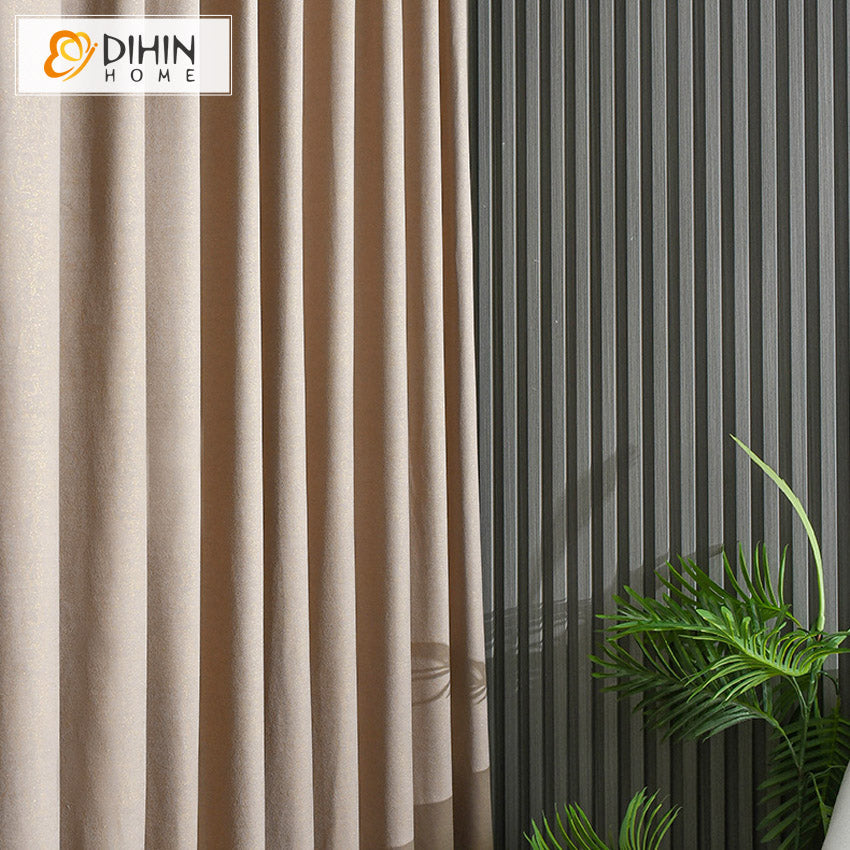 DIHINHOME Home Textile European Curtain DIHIN HOME European High Precision Jacquard,Blackout Grommet Window Curtain for Living Room ,52x63-inch,1 Panel