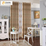 DIHIN HOME European Jacquard Sytle Thickness Fabric,Blackout Grommet Window Curtain for Living Room ,52x63-inch,1 Panel