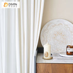 DIHINHOME Home Textile European Curtain DIHIN HOME European Luxury Chiffon Milk White Color,Blackout Grommet Window Curtain for Living Room ,52x63-inch,1 Panel