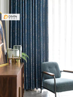 DIHINHOME Home Textile European Curtain DIHIN HOME European Luxury Jacquard,Blackout Grommet Window Curtain for Living Room,52x63-inch,1 Panel