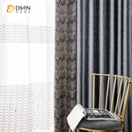 DIHINHOME Home Textile European Curtain DIHIN HOME European Luxury Jacquard Curtains,Grommet Window Curtain for Living Room,52x63-inch,1 Panel