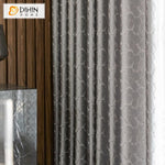 DIHINHOME Home Textile European Curtain DIHIN HOME European Luxury Silver Grey Jacquard,Blackout Grommet Window Curtain for Living Room ,52x63-inch,1 Panel