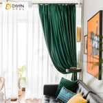 DIHIN HOME European Luxury Soft Fabric Customized Curtains,Blackout Grommet Window Curtain for Living Room ,52x63-inch,1 Panel