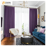 DIHINHOME Home Textile European Curtain DIHIN HOME European Luxury Velvet Purple Curtains,Blackout Grommet Window Curtain for Living Room ,52x63-inch,1 Panel