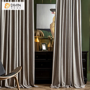 DIHIN HOME European Retro Jacquard,Blackout Curtains Grommet Window Curtain for Living Room,52x63-inch,1 Panel