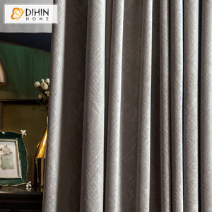 DIHINHOME Home Textile European Curtain DIHIN HOME European Retro Jacquard,Blackout Curtains Grommet Window Curtain for Living Room,52x63-inch,1 Panel