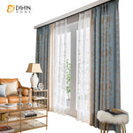 DIHINHOME Home Textile European Curtain DIHIN HOME European Thickened Jacquard,Blackout Curtains Grommet Window Curtain for Living Room ,52x84-inch,1 Panel