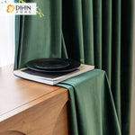 DIHINHOME Home Textile European Curtain DIHIN HOME European Velvet Fabric Green Curtains,Grommet Window Curtain for Living Room ,52x63-inch,1 Panel