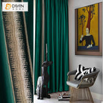 DIHIN HOME European Vintage Velvet Fabric Customized Curtains,Blackout Grommet Window Curtain for Living Room ,52x63-inch,1 Panel