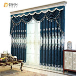 DIHINHOME Home Textile European Curtain DIHIN HOME High Quality Embroidered Valance ,Blackout Curtains Grommet Window Curtain for Living Room ,52x90-inch,1 Panel