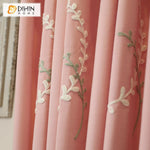 DIHINHOME Home Textile European Curtain DIHIN HOME Leaves Embroidered,Blackout Curtains Grommet Window Curtain for Living Room ,52x84-inch,1 Panel
