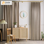 DIHIN HOME Luxury Euroean Velvet Fabric Beige Curtains,Blackout Grommet Window Curtain for Living Room ,52x63-inch,1 Panel