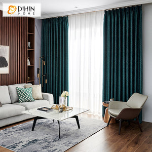 DIHIN HOME Luxury Retro Blackout Curtains,Grommet Window Curtain for Living Room ,52x63-inch,1 Panel