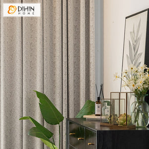 DIHIN HOME Luxury Retro Jacquard Curtains,Blackout Grommet Window Curtain for Living Room ,52x63-inch,1 Panel