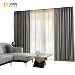 DIHINHOME Home Textile European Curtain DIHIN HOME Modern Abstract High Precision Striped Jacquard,Blackout Grommet Window Curtain for Living Room ,52x63-inch,1 Panel