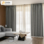 DIHINHOME Home Textile European Curtain DIHIN HOME Modern Abstract High Precision Striped Jacquard,Blackout Grommet Window Curtain for Living Room ,52x63-inch,1 Panel