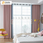 DIHIN HOME Modern Blue and Pink Printed Curtain,Blackout Curtains Grommet Window Curtain for Living Room ,52x84-inch,1 Panel