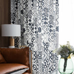 DIHINHOME Home Textile European Curtain DIHIN HOME Modern Geometric Printed,Blackout Grommet Window Curtain for Living Room ,52x63-inch,1 Panel