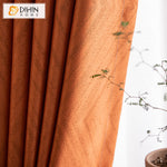DIHINHOME Home Textile European Curtain DIHIN HOME Modern Hermes Orange Jacquard Curtain,Blackout Grommet Window Curtain for Living Room,1 Panel
