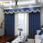 DIHIN HOME Modern Spliced Curtain High Quality Valance ,Blackout Curtains Grommet Window Curtain for Living Room ,52x84-inch,1 Panel