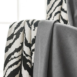 DIHINHOME Home Textile European Curtain DIHIN HOME Modern Zebra Pattern Printed,Blackout Grommet Window Curtain for Living Room ,52x63-inch,1 Panel