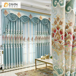 DIHIN HOME New Arrival Embroidered Curtain Customized Valance ,Blackout Curtains Grommet Window Curtain for Living Room ,52x84-inch,1 Panel
