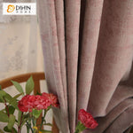 DIHINHOME Home Textile European Curtain DIHIN HOME Retro Rubber Pink Jacquard,Blackout Grommet Window Curtain for Living Room ,52x63-inch,1 Panel