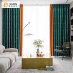 DIHINHOME Home Textile European Curtain DIHIN HOME Roral European Style Jacquard,Blackout Curtains Grommet Window Curtain for Living Room ,52x63-inch,1 Panel