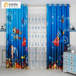 DIHINHOME Home Textile Kid's Curtain DIHIN HOME 3D Printed Cartoon Finding Nemo Blackout Curtains,Window Curtains Grommet Curtain For Living Room ,39x102-inch,2 Panels Included