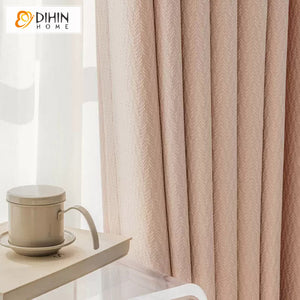 DIHINHOME Home Textile Kid's Curtain DIHIN HOME Cartoon Baby Pink Color Jacquard ,Blackout Grommet Window Curtain for Living Room
