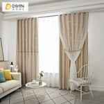 DIHINHOME Home Textile Kid's Curtain DIHIN HOME Cartoon Beige Color Curtains With Sheer Curtain Laces,Blackout Grommet Window Curtain for Living Room ,52x63-inch,1 Panel