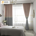 DIHIN HOME Cartoon Children Room Pink Embroidered Curtain Luxury Valance ,Blackout Curtains Grommet Window Curtain for Living Room ,52x84-inch,1 Panel