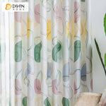 DIHINHOME Home Textile Kid's Curtain DIHIN HOME Cartoon Cilcles Pattern Printed Curtain,Blackout Grommet Window Curtain for Living Room,1 Panel