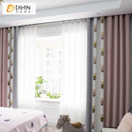 DIHIN HOME Cartoon High Quality Bear Pattern Curtains,Blackout Grommet Window Curtain for Living Room ,52x63-inch,1 Panel