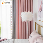 DIHINHOME Home Textile Kid's Curtain DIHIN HOME Cartoon Pink and Grey Color Little Pony Toys,Blackout Grommet Window Curtain for Living Room ,52x63-inch,1 Panel
