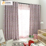DIHINHOME Home Textile Kid's Curtain DIHIN HOME Cartoon Pink Clouds Printed,Blackout Grommet Window Curtain for Living Room,1 Panel